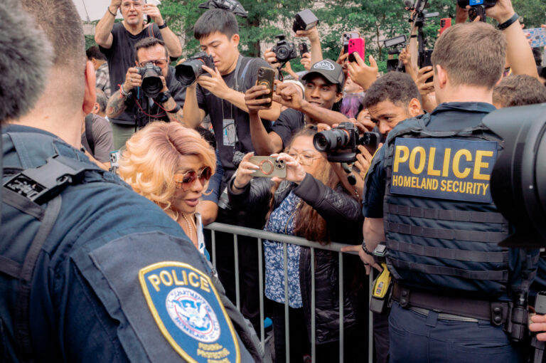Sean Combs's mother leaving the courthouse.